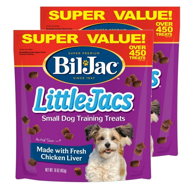 BilJac Little Jacs Small Dog Liver Treats 16 oz 2 Pack