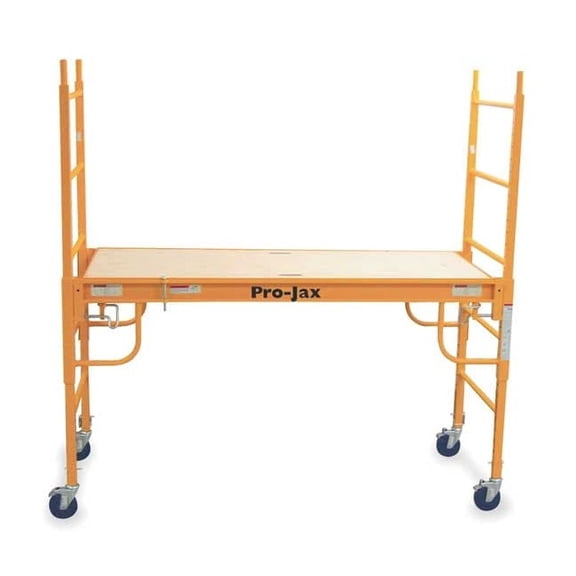 Scaffold Tower, 2 to 4 ft H, 72 in W, 29 in D, Steel, 1,000 lb Load Capacity