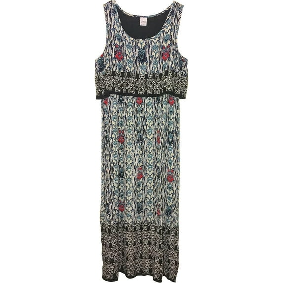 Bila Women's Sleeveless Maxi Dress (Blue, Small)