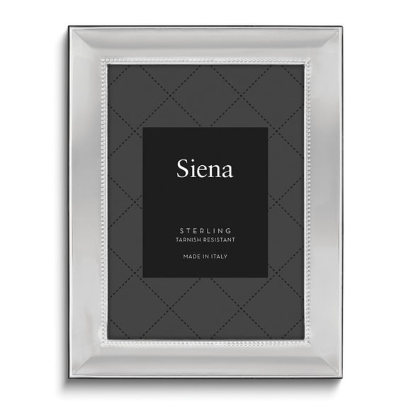 Bilaminate Sterling Silver Beaded 8x10 Photo Frame QGM19959