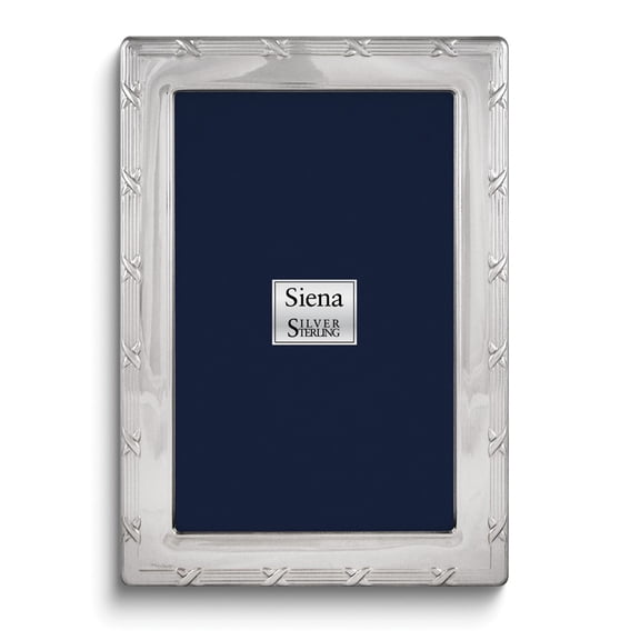Bilaminate Sterling Silver Reed and Ribbon 4x6 Frame QGM7119