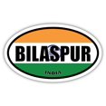 thumbnail image 1 of Bilaspur India Flag Oval Decal Vinyl Bumper Sticker 3x5 inches, 1 of 3