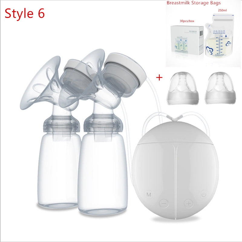 Bilateral Electric Breast Pumps With Milk Bottle USB Cable PP BPA Free