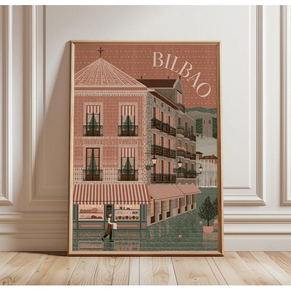 Bilbao Architecture City Print Travel Wall Art, Unframed Paper Print