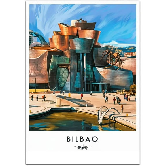 Bilbao Map Retro Style Travel Canvas, Bilbao Map Vintage Rustic Canvas Print, Home Office Wall Decoration, Bilbao Map Country Canvas Canvas 8bRB72