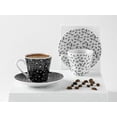 thumbnail image 1 of Bilbao Porcelain 4 Piece 2 Person Coffee Cup Set 80 ml Black - White, 1 of 1