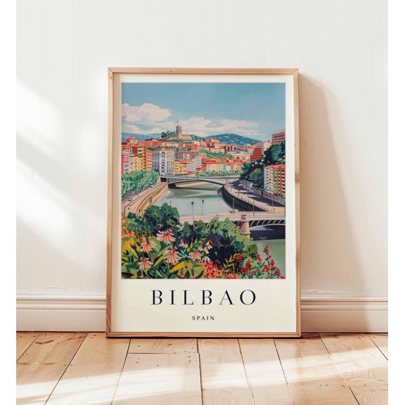 Bilbao Spain Travel Basque Country Poster , Poster Print Only
