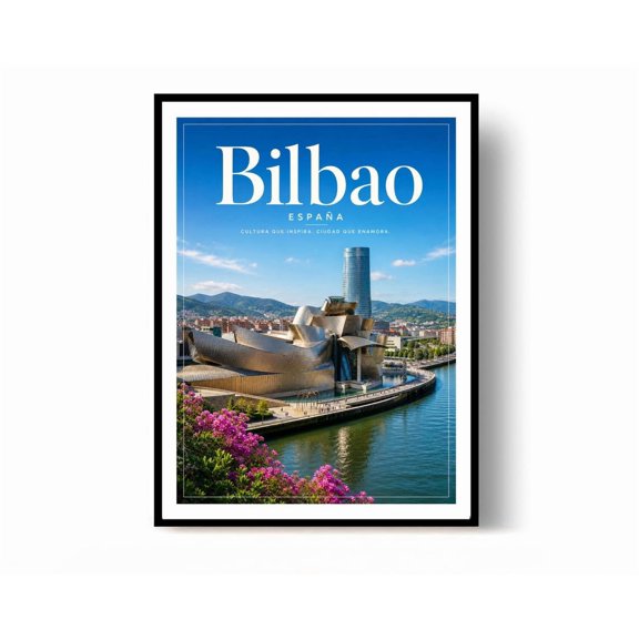 Bilbao Travel Poster Print Spain Poster Wall Decor