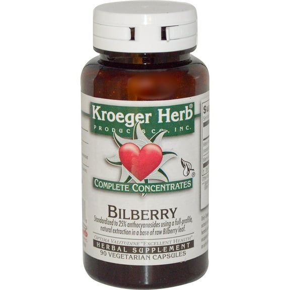 Bilberry, 90 Vegetarian Capsules, Kroeger Herb Co