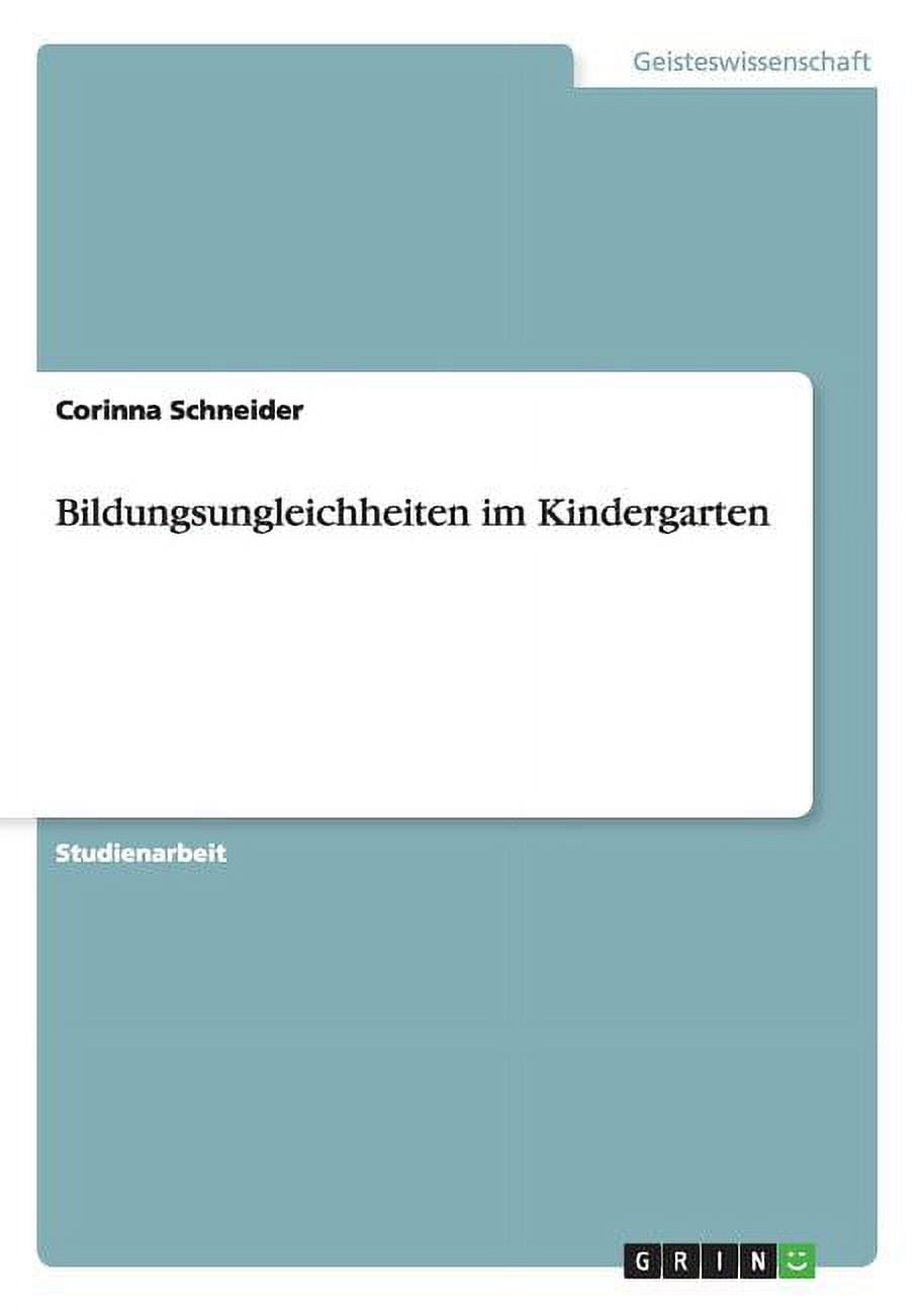 Bildungsungleichheiten Im Kindergarten