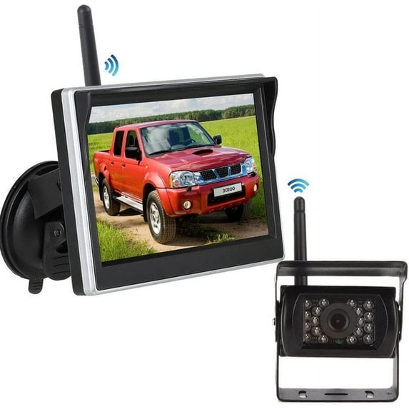 Bileeko 5'' Digital Wireless Backup Camera Kit, Stable Signal Backup Camera with Monitor and Durable Rear View Camera for Universal Cars, Trucks, SUV
