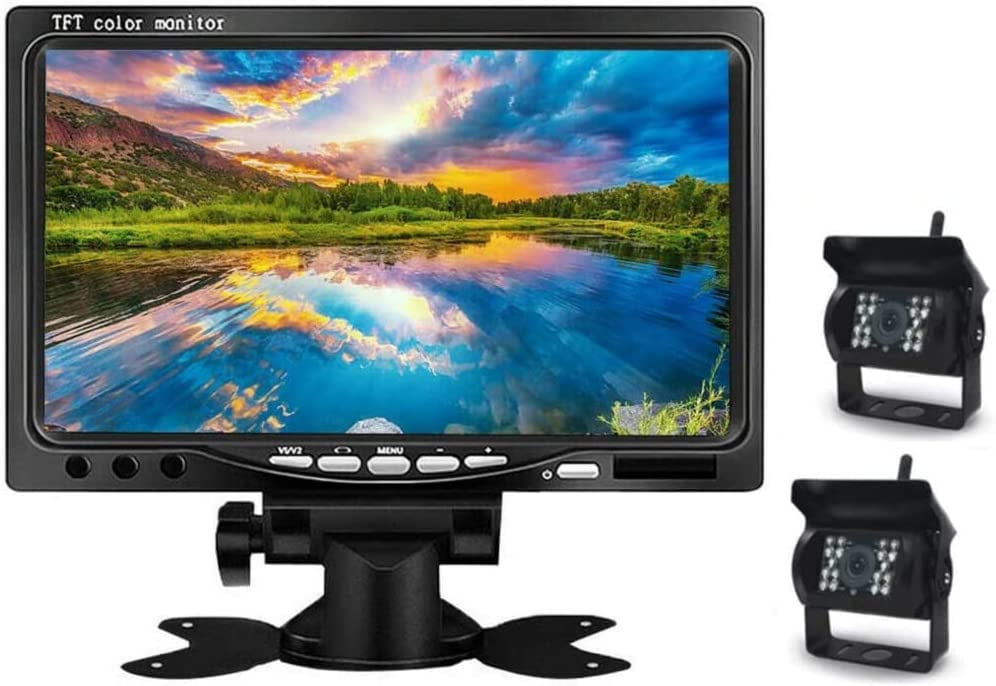 Bileeko Wireless Backup Camera and Monitor Kit, 2 Infrared Night