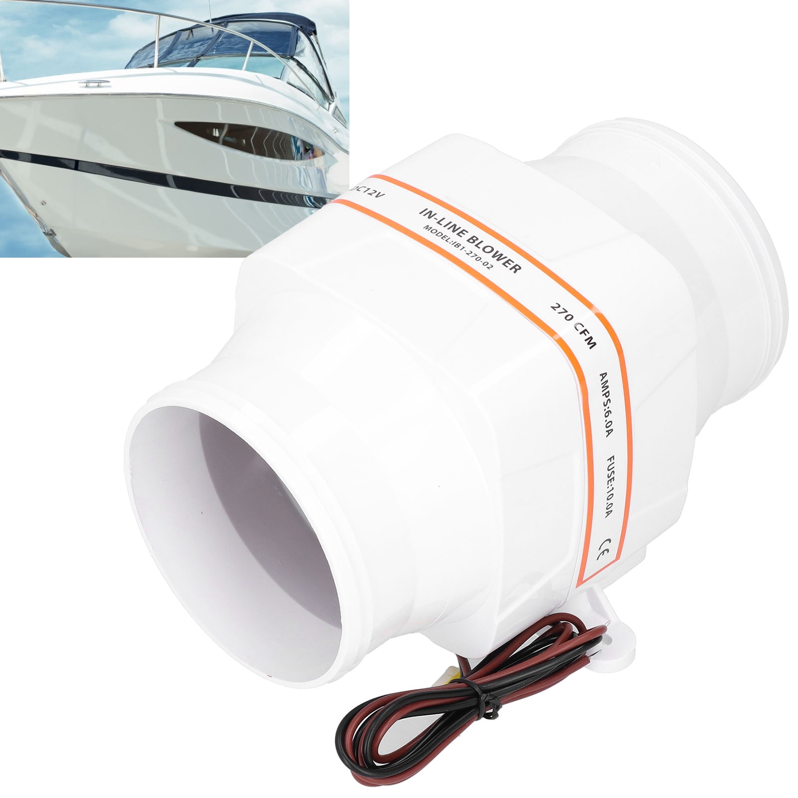 Bilge Air Blower, Boat Accessory High Airflow 270CFM Bilge Blower For
