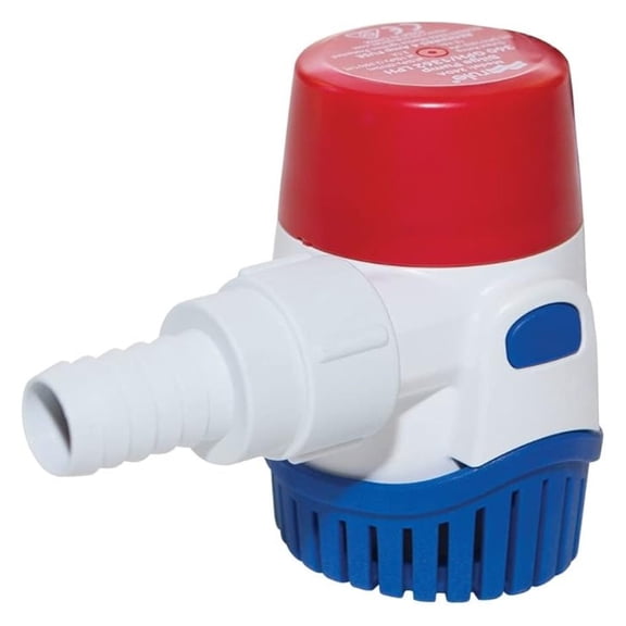 Bilge Pump 360 GPH 12V - Submersible Marine Bilge Pump, 3/4" Threaded, Low Amperage, Thermal Cut-Off, Boat Accessories