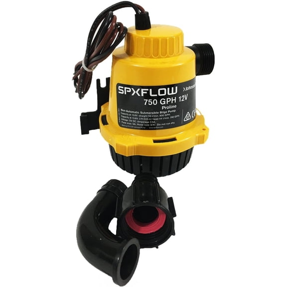 Bilge Pump 750 GPH 3A, PROLINE Automatic Submersible Boat Marine Water Pump with Stainless Steel