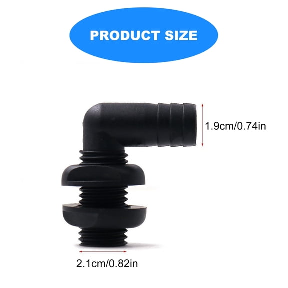 Bilge Pump Boat Floor 90-Degree Nylon Through Hull Fittings Scupper Drain Marine Mount Boat Drain Plug Hull