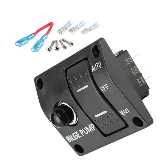 Bilge Pumps Control Panel 3 Way 12V/24V LED Indicates Marine Switches Panel Circuit Break Panel Quick Installation
