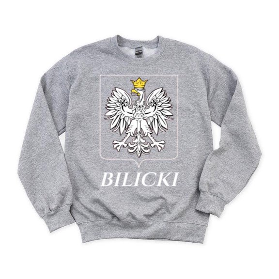 Bilicki Polish Last Name Family Roots Pride Poland Ancestry Name History Sweatshirt, for men & women, up to size 5XL
