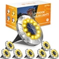 Biling Solar Ground Lights, MMF7 (12 LEDs /8 Pack) Outdoor Waterproof Solar Garden Lights for