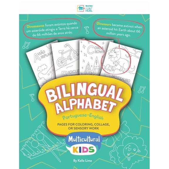 Multicultural Kids Bilingual Alphabet: Pages for Coloring, Collage, or Sensory Work, (Paperback)