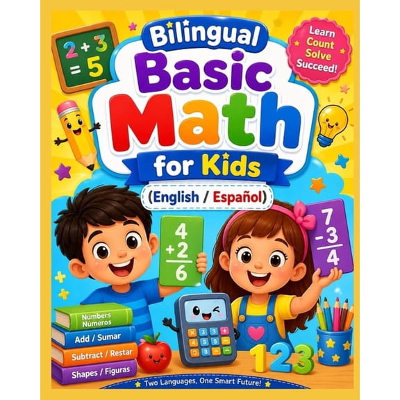 Bilingual Basic Math for Kids (English and Spanish ), (Paperback)