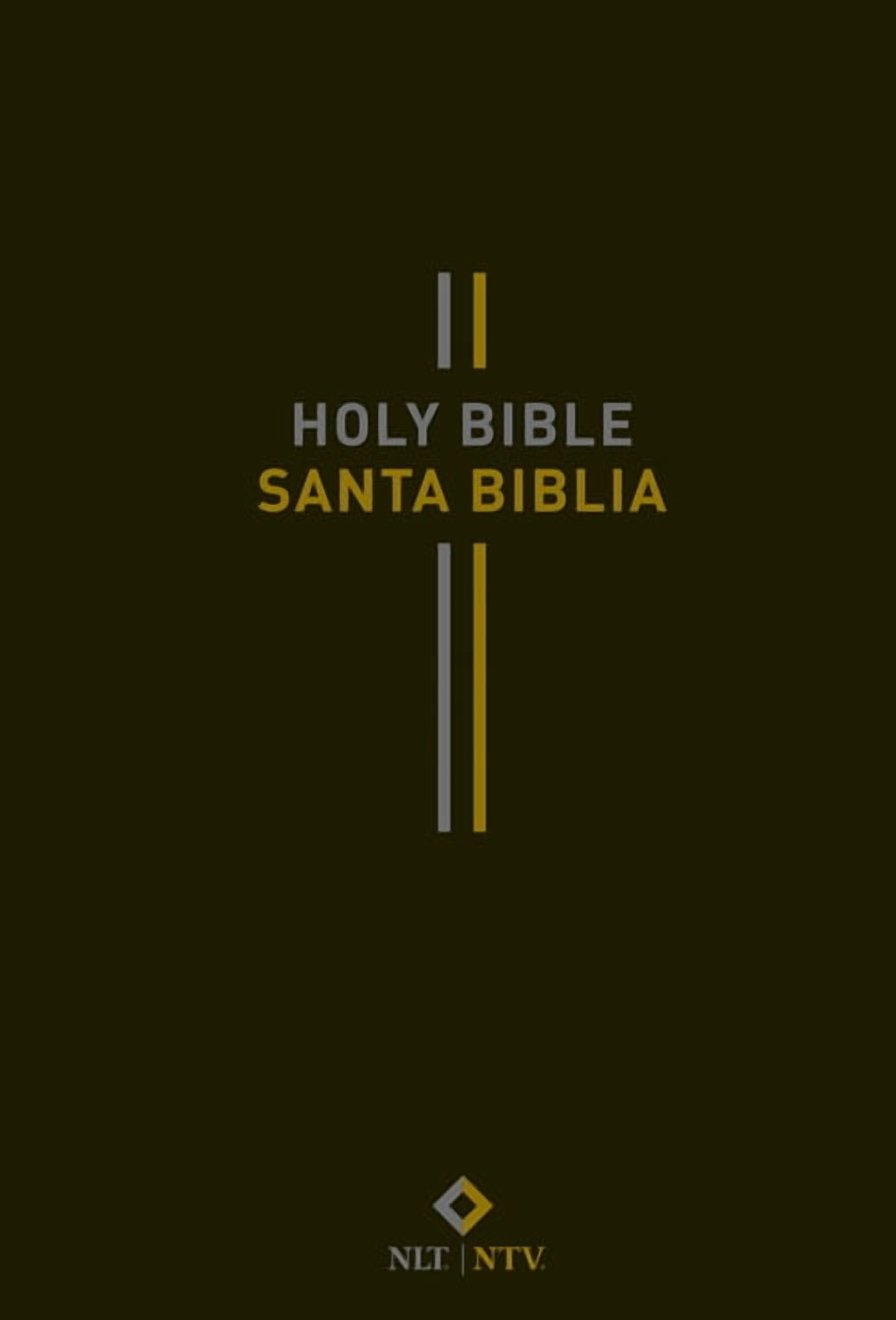 Bilingual Bible / Biblia Bilingüe Nlt/Ntv (Hardcover, Black