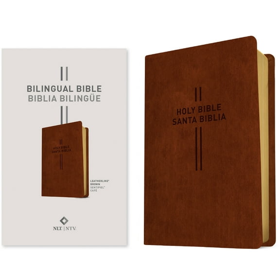 Bilingual Bible / Biblia Bilinge Nlt/Ntv (Leatherlike, Brown), (Hardcover)