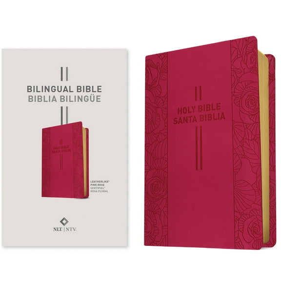 Bilingual Bible / Biblia Bilinge Nlt/Ntv (Leatherlike, Pink Rose), (Hardcover)
