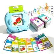 Bilingual English & Spanish Talking Flash Cards for Kids 3-8 Years, 255 Cards & 510 Sight Words Pocket Speech Toy, Portable Early Education Tool for Toddler
