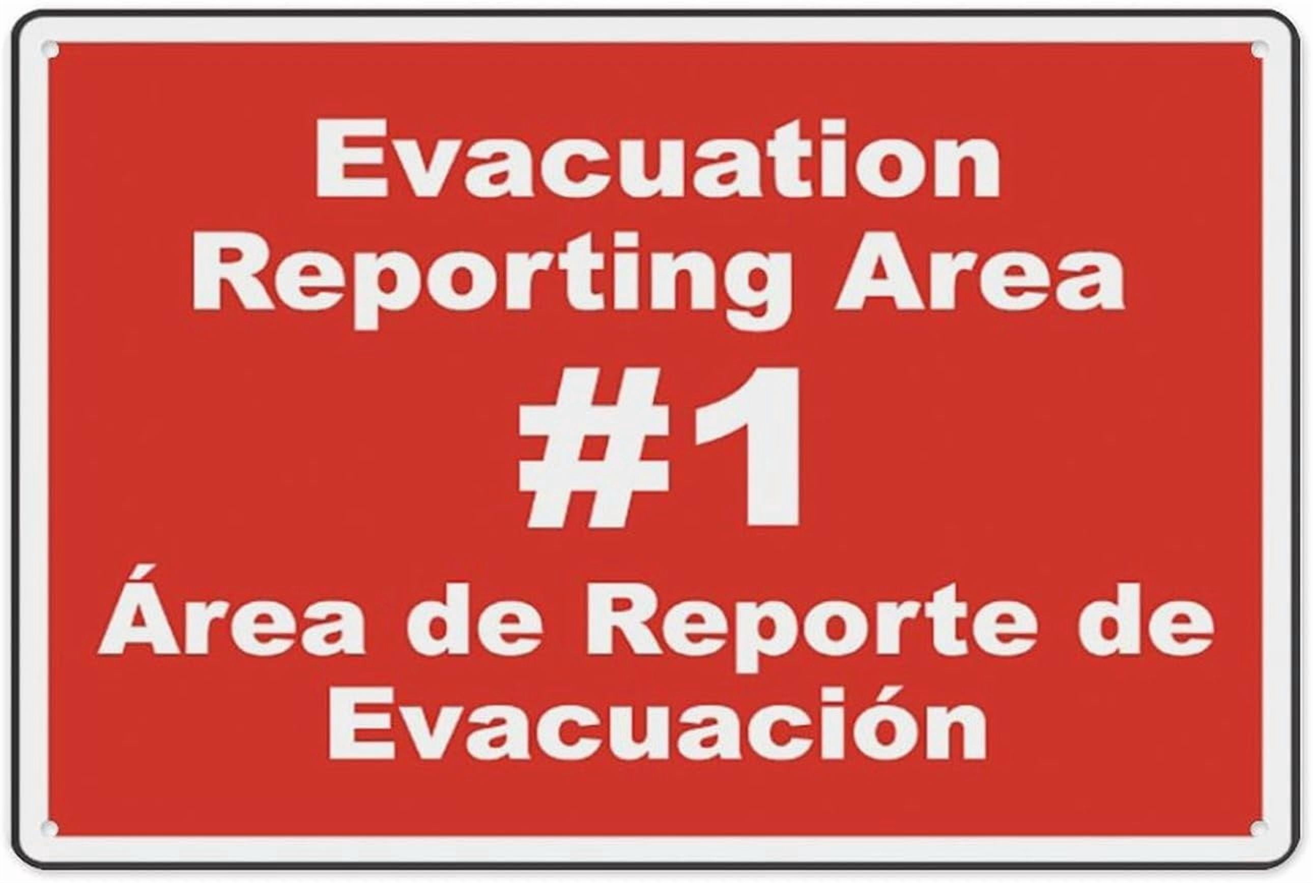 Bilingual Evacuation Reporting Area Sign 8