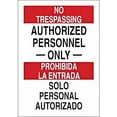 thumbnail image 1 of Bilingual NO TRESPASSING Authorized Personnel Only 8"x12" Metal Tin Sign, Security Restricted Access No.6562, Private Property Sign, 1 of 6