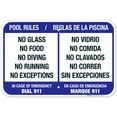 thumbnail image 1 of Bilingual Pool Rules English Spanish Sign,, 1 of 1