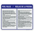 thumbnail image 1 of Bilingual Pool Rules Sign, English Spanish,, 1 of 1