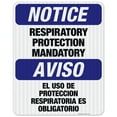 thumbnail image 1 of Bilingual Respiratory Protection Mandatory Sign, OSHA Sign, 24x30 Reflective Aluminum EGP, 1 of 1