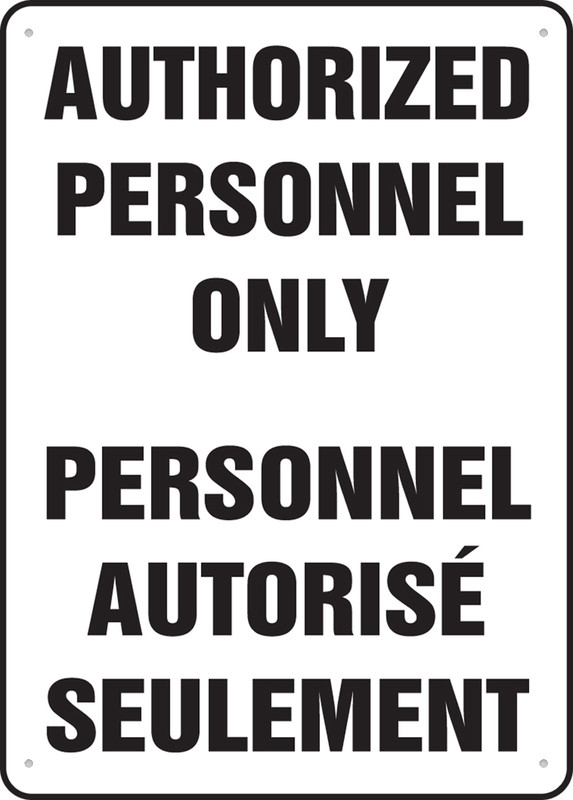 Authorized Personnel Only Electrical Room Sign - Aluminum 8x12 Inch, Weather Resistant - View #7