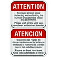 thumbnail image 1 of Bilingual Social Distancing Sign, Social Distance Sign, English Spanish 12x18 Reflective Aluminum EGP, 1 of 1