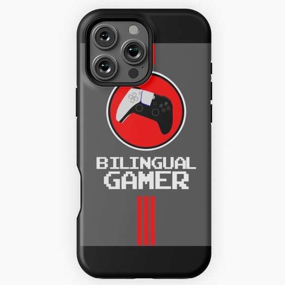 Bilingual Video Game Console Gamer Phone Case for iPhone 16 15 14 13 12 11 Pro Max