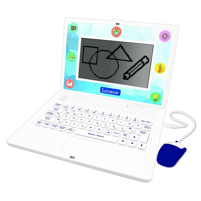 Bilingual educational laptop with 170 activities (85 in each language