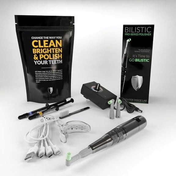 Bilistic Pro-Series Tooth Polisher and Teeth Whitening Power Pack LED Light