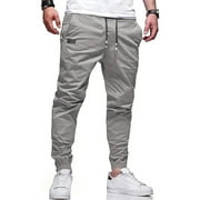 Bilitry Men Joggers Chino Cargo Pants Hiking Outdoor Recreation Pants Twill Fitness Track Jogging Pants Casual Cotton Pants