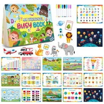 Bilivry Busy Book for Kids,Montessori Toys for Toddlers, Preschool Busy Book for 2 -5 Year Old