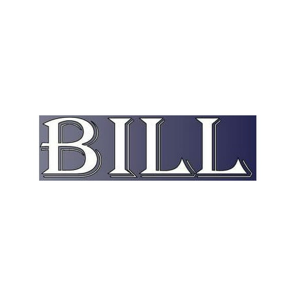 Bill: 100 Pages 8.5" X 11" Personalized Name on Notebook College Ruled Line Paper, (Paperback)