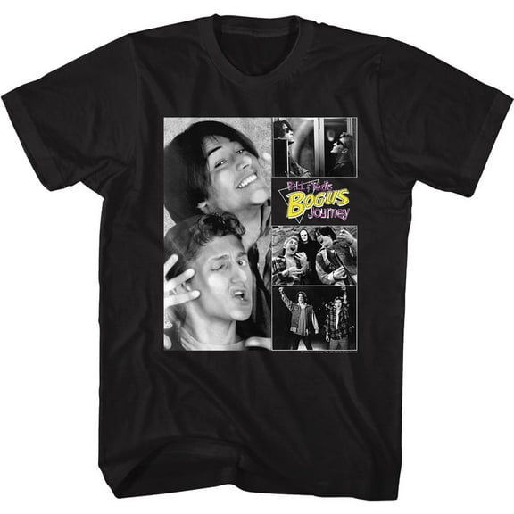 Bill And Ted BNT Collage Black Adult T-Shirt