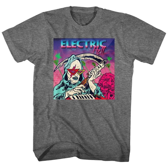 Bill And Ted Electric Hell Graphite Heather Adult T-Shirt 5Xl