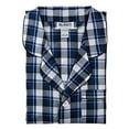 thumbnail image 1 of Bill Baileys Sleepwear Mens Broadcloth Woven Nightshirt Sleep Shirt (Medium T, Navy Plaid), 1 of 1