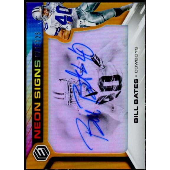 Bill Bates Card 2019 Panini Elements Neon Signs Tier 1 Orange #11