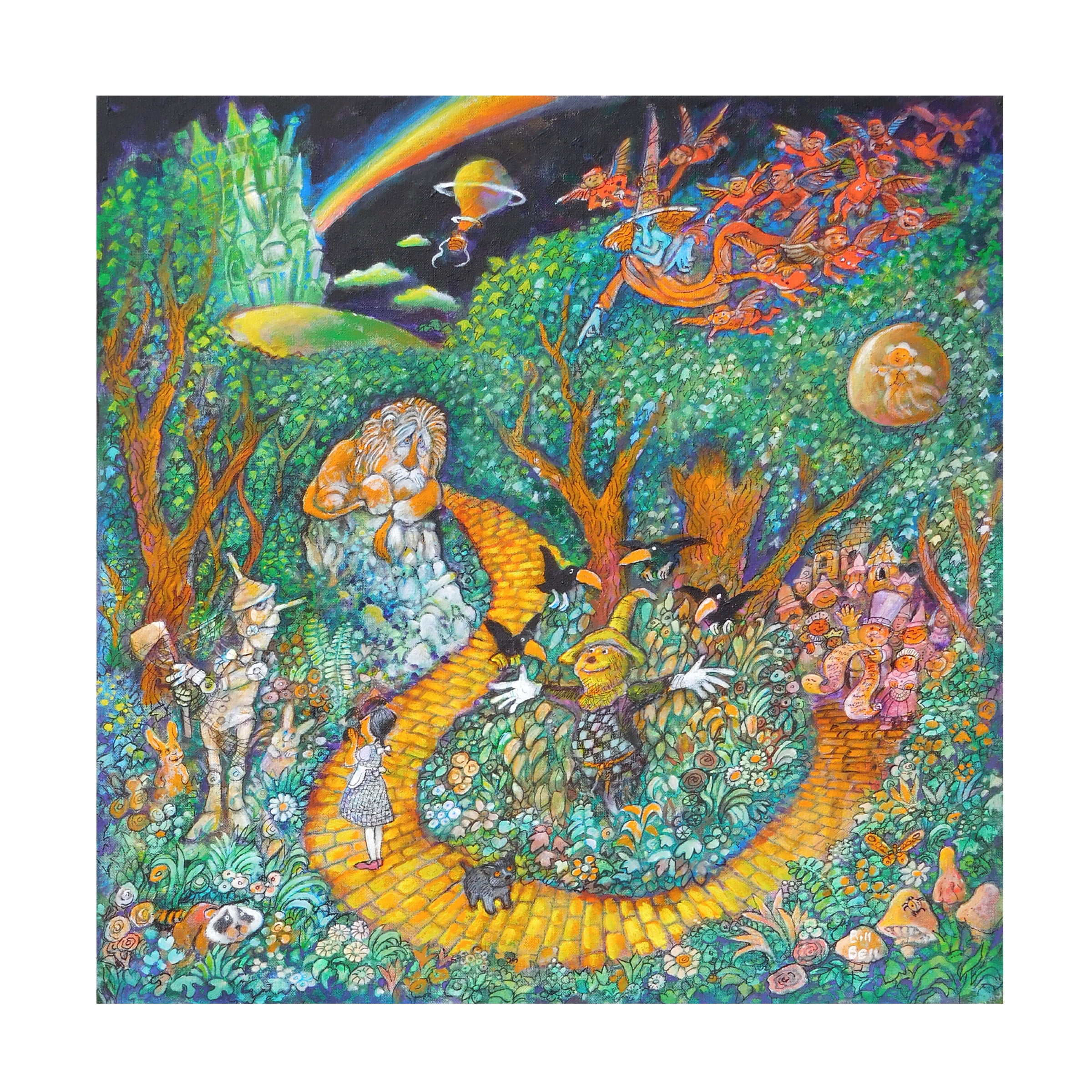 Bill Bell 'Follow The Yellow Brick Road' Canvas Art
