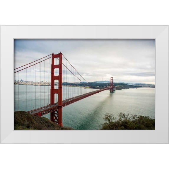 Bill Carson Photography 14x10 White Modern Wood Framed Museum Art Print Titled - Golden Gate