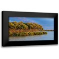 thumbnail image 1 of Bill Carson Photography 14x9 Black Modern Framed Museum Art Print Titled - Sundown by the Lake, 1 of 5