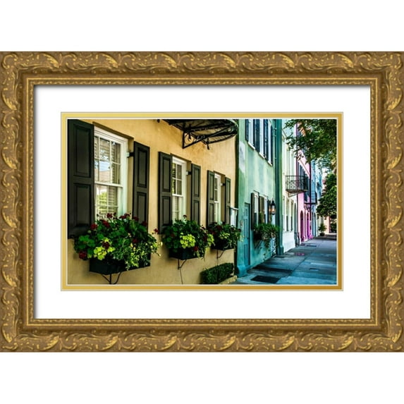 Bill Carson Photography 18x13 Gold Ornate Wood Framed with Double Matting Museum Art Print Titled - Charleston
